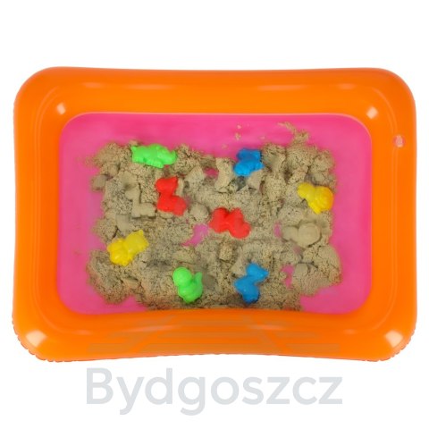 Piasek dla dzieci w wiaderku 1kg foremki beżowy Piasek dla dzieci w wiaderku 1kg foremki beżowy