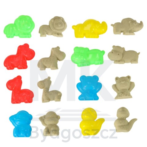 Piasek dla dzieci w wiaderku 1kg foremki beżowy Piasek dla dzieci w wiaderku 1kg foremki beżowy