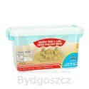 Piasek dla dzieci w wiaderku 1kg foremki beżowy
