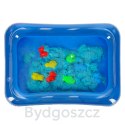 Piasek dla dzieci w wiaderku 1kg foremki niebieski