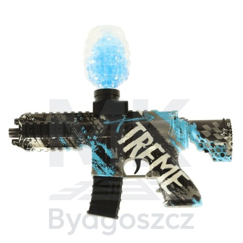 Pistolet na kulki żelowe wodne karabin niebieski zasilanie bateryjne USB 550szt. 7-8mm Pistolet na kulki żelowe wodne karabin niebieski zasilanie bateryjne USB 550szt. 7-8mm