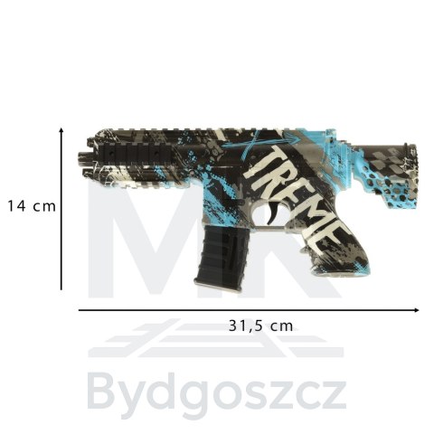 Pistolet na kulki żelowe wodne karabin niebieski zasilanie bateryjne USB 550szt. 7-8mm Pistolet na kulki żelowe wodne karabin niebieski zasilanie bateryjne USB 550szt. 7-8mm