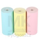 Rolki termiczne papier do drukarki apartu 5,7cm x 3m 3 sztuki kolorowe