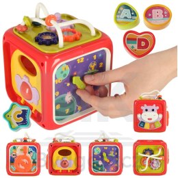 Sorter Układanka kostka sensoryczna klocki edukacyjne Montessori 6w1