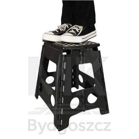 Stołek taboret składany antypoślizgowy 39cm czarny Stołek taboret składany antypoślizgowy 39cm czarny