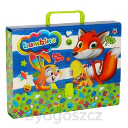 Zestaw plastyczny Bambino kredki mazaki farby w walizce 57el.