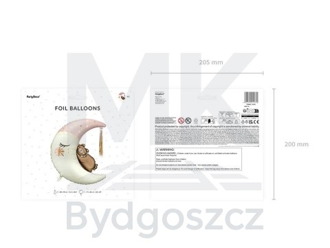 Balon foliowy Miś na księżycu 71cm x 86cm Balon foliowy Miś na księżycu 71cm x 86cm