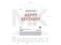 Balon foliowy dekoracja urodzinowa Happy Birthday różowe złoto 340cm x 35cm