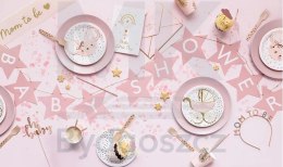 Baner napis na baby shower gwiazdki jasnoróżowe 290cm x 16,5cm