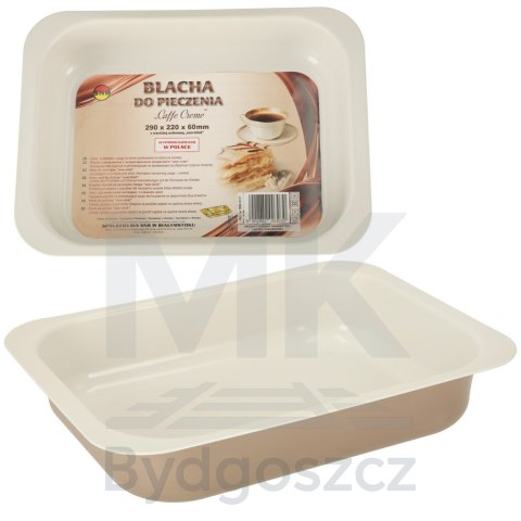 Blacha do pieczenia tortownica forma do ciast wypieków tłoczona 29cm x 22cm x 6cm brązowa Blacha do pieczenia tortownica forma do ciast wypieków tłoczona 29cm x 22cm x 6cm brązowa