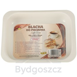 Blacha do pieczenia tortownica forma do ciast wypieków tłoczona 29cm x 22cm x 6cm brązowa