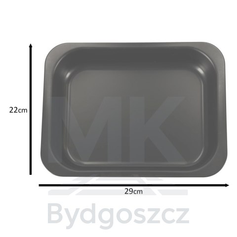 Blacha do pieczenia tortownica forma do ciast wypieków uniwersalna 29cm x 22cm x 6cm czarna Blacha do pieczenia tortownica forma do ciast wypieków uniwersalna 29cm x 22cm x 6cm czarna