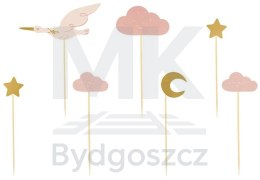 Dekoracje do muffinek babeczek - Bocian 11cm-12cm 7 sztuk