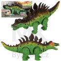 Dinozaur Stegozaur zabawka interaktywna na baterie chodzi świeci ryczy