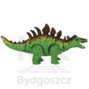 Dinozaur Stegozaur zabawka interaktywna na baterie chodzi świeci ryczy