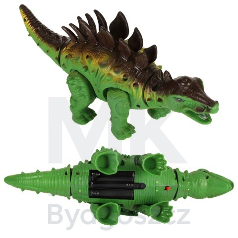 Dinozaur Stegozaur zabawka interaktywna na baterie chodzi świeci ryczy Dinozaur Stegozaur zabawka interaktywna na baterie chodzi świeci ryczy