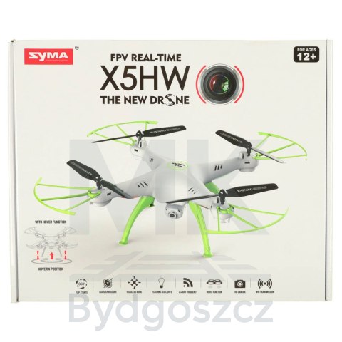 Dron RC Syma X5HW kamera FPV WiFi 2,4GHz biały Dron RC Syma X5HW kamera FPV WiFi 2,4GHz biały