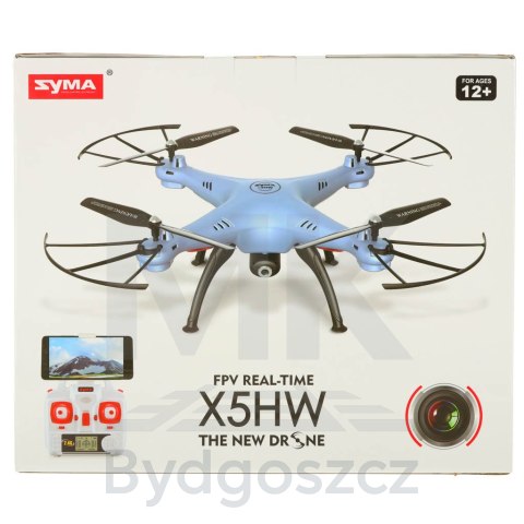 Dron RC Syma X5HW kamera FPV WiFi 2,4GHz niebieski Dron RC Syma X5HW kamera FPV WiFi 2,4GHz niebieski