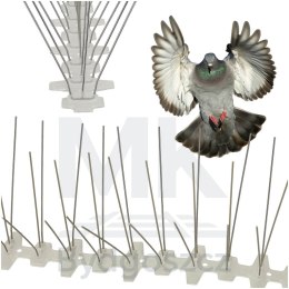 Kolce metalowe na ptaki gołębie 50cm x 11cm x 4cm