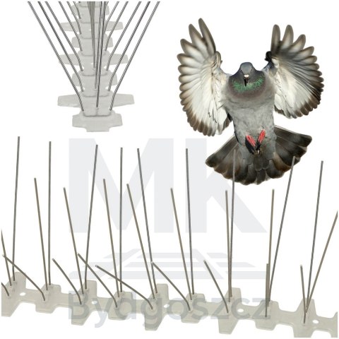 Kolce metalowe na ptaki gołębie 50cm x 11cm x 4cm Kolce metalowe na ptaki gołębie 50cm x 11cm x 4cm
