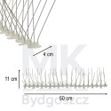 Kolce metalowe na ptaki gołębie 50cm x 11cm x 4cm