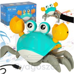 Krab pełzający interaktywny z dźwiękiem zielony