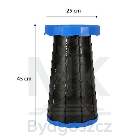 Krzesło składane taboret teleskopowy turystyczny przenośny niebieski 200kg Krzesło składane taboret teleskopowy turystyczny przenośny niebieski 200kg