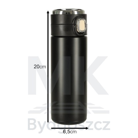 Kubek bidon termiczny z ustnikiem termos LED 420ml czarny Kubek bidon termiczny z ustnikiem termos LED 420ml czarny
