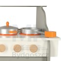 Kuchnia dla dzieci drewniana MDF piekarnik garnki akcesoria 70cm