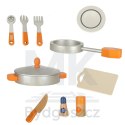 Kuchnia dla dzieci drewniana MDF piekarnik garnki akcesoria 70cm