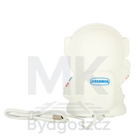 Lampka nocna dla dzieci silikonowa dotykowa miękka 8 LED USB RGB biała astronauta Lampka nocna dla dzieci silikonowa dotykowa miękka 8 LED USB RGB biała astronauta