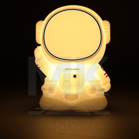 Lampka nocna dla dzieci silikonowa dotykowa miękka 8 LED USB RGB biała astronauta Lampka nocna dla dzieci silikonowa dotykowa miękka 8 LED USB RGB biała astronauta
