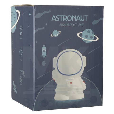 Lampka nocna dla dzieci silikonowa dotykowa miękka 8 LED USB RGB biała astronauta Lampka nocna dla dzieci silikonowa dotykowa miękka 8 LED USB RGB biała astronauta