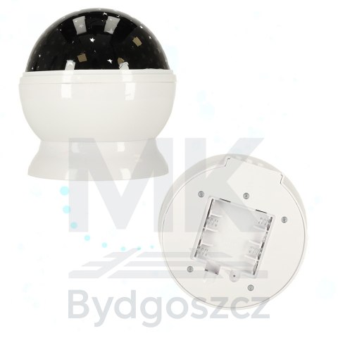 Lampka nocna projektor gwiazd 2w1 USB biała Lampka nocna projektor gwiazd 2w1 USB biała