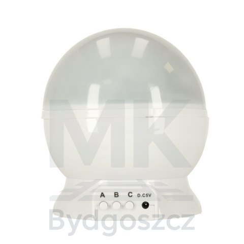 Lampka nocna projektor gwiazd 2w1 USB biała Lampka nocna projektor gwiazd 2w1 USB biała