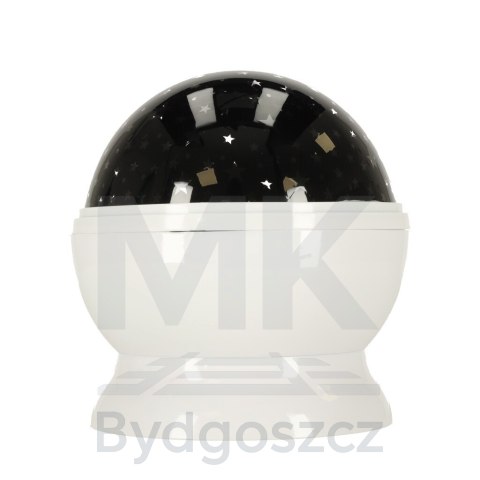 Lampka nocna projektor gwiazd 2w1 USB biała Lampka nocna projektor gwiazd 2w1 USB biała