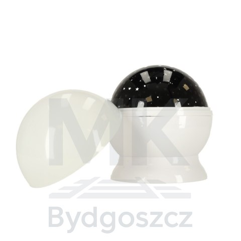 Lampka nocna projektor gwiazd 2w1 USB biała Lampka nocna projektor gwiazd 2w1 USB biała