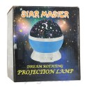 Lampka nocna projektor gwiazd 2w1 USB biała