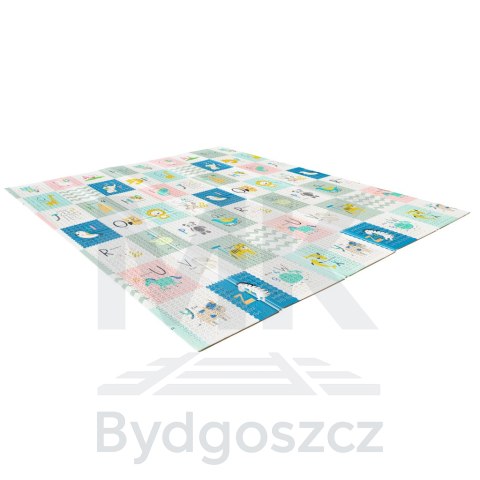 Mata edukacyjna piankowa dwustronna składana słonie alfabet 180 x 200 cm Mata edukacyjna piankowa dwustronna składana słonie alfabet 180 x 200 cm