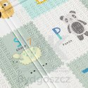 Mata edukacyjna piankowa dwustronna składana słonie alfabet 180 x 200 cm