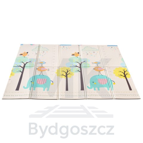 Mata edukacyjna piankowa dwustronna składana słonie alfabet 180 x 200 cm Mata edukacyjna piankowa dwustronna składana słonie alfabet 180 x 200 cm