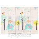 Mata edukacyjna piankowa dwustronna składana słonie alfabet 180 x 200 cm