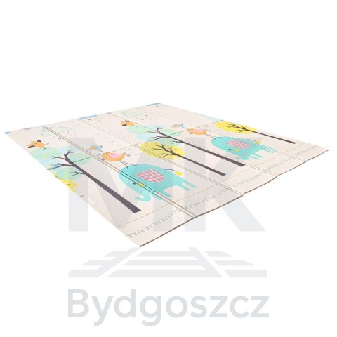 Mata edukacyjna piankowa dwustronna składana słonie alfabet 180 x 200 cm Mata edukacyjna piankowa dwustronna składana słonie alfabet 180 x 200 cm