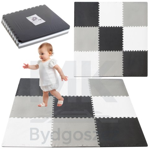 Mata edukacyjna piankowa puzzle szara 180 x 180 cm 9 elementów Mata edukacyjna piankowa puzzle szara 180 x 180 cm 9 elementów