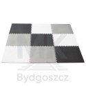 Mata edukacyjna piankowa puzzle szara 180 x 180 cm 9 elementów
