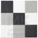 Mata edukacyjna piankowa puzzle szara 180 x 180 cm 9 elementów