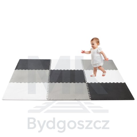 Mata edukacyjna piankowa puzzle szara 180 x 180 cm 9 elementów Mata edukacyjna piankowa puzzle szara 180 x 180 cm 9 elementów