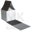 Mata edukacyjna piankowa puzzle szara 180 x 180 cm 9 elementów