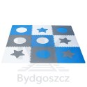 Mata edukacyjna piankowa puzzle szara niebieska 60 x 60 cm 9 elementów