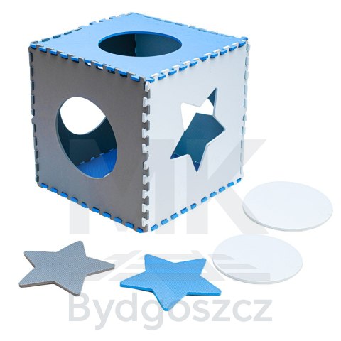 Mata edukacyjna piankowa puzzle szara niebieska 60 x 60 cm 9 elementów Mata edukacyjna piankowa puzzle szara niebieska 60 x 60 cm 9 elementów